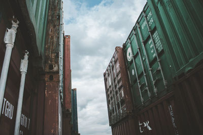 Low angle view of buildings against sky