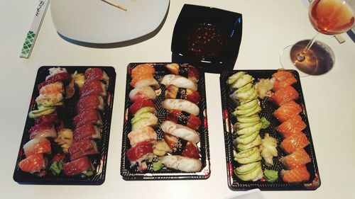 Close-up of food on table