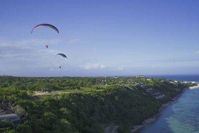 Riug paragliding site in south bali, indonesia