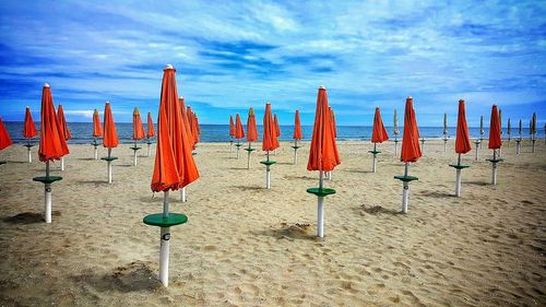 Panoramic view of beach against sky