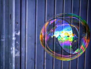Multi colored bubble in mid-air