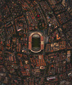 Directly above shot of buildings in city