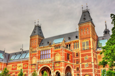 Low angle view of buildings against sky