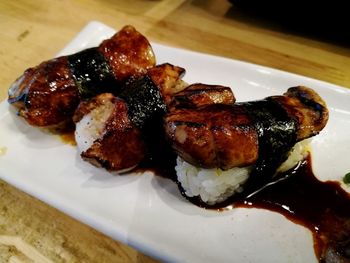 Close-up of food in plate