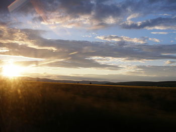 Sunset over landscape