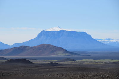 View of snowcapped mountains