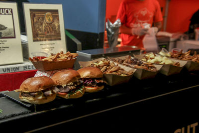 Close-up of food on table