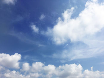 Low angle view of clouds in sky