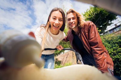 Happy young woman smiling