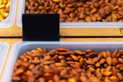 High angle view of food for sale at market
