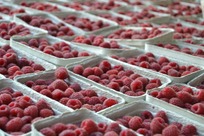 Full frame shot of strawberries