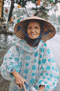 Portrait of woman wearing hat