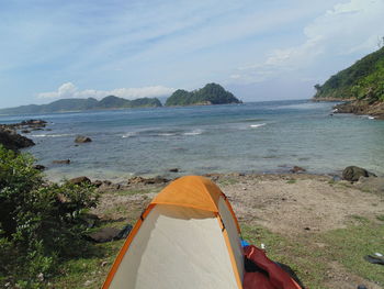 Scenic view of sea against sky