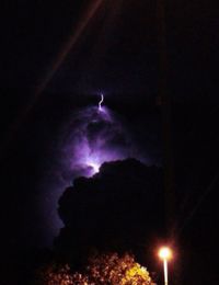 Low angle view of lightning in sky