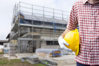 Man working at construction site