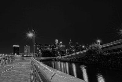 Illuminated street light at night