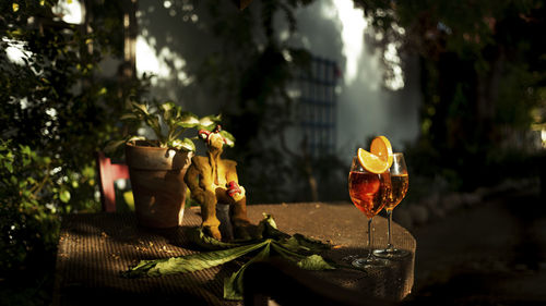 Close-up of drink on table