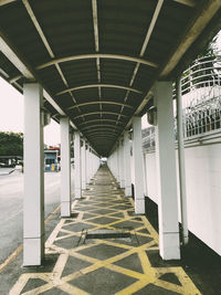 Empty corridor of building