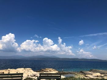 Panoramic view of sea against sky