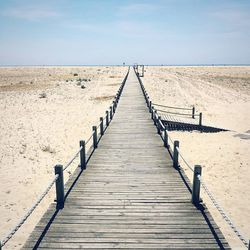 Wooden pier on river