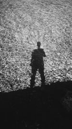 Shadow of person on wall