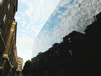 Low angle view of buildings against sky