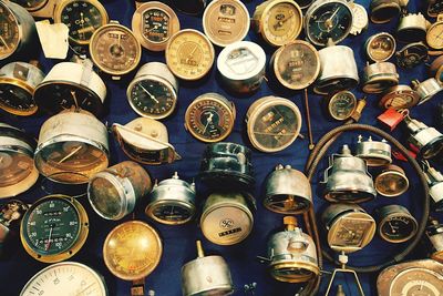 Full frame shot of coins