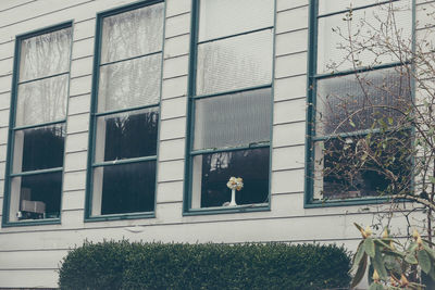 Exterior view of windows on building