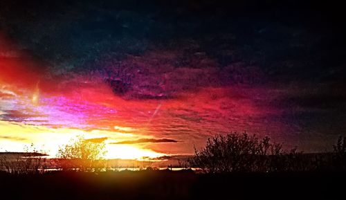 Scenic view of sky at sunset