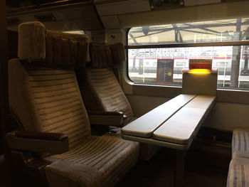 View of illuminated street lights