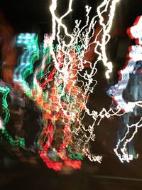 Full frame shot of illuminated glass lights