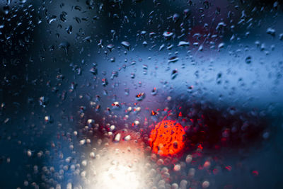 Raindrops on glass window