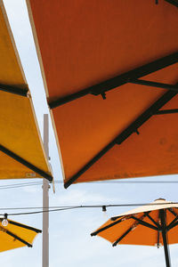 Low angle view of parasol