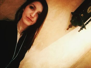 Close-up of smiling young woman