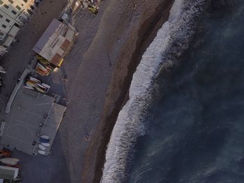 High angle view of beach against sky