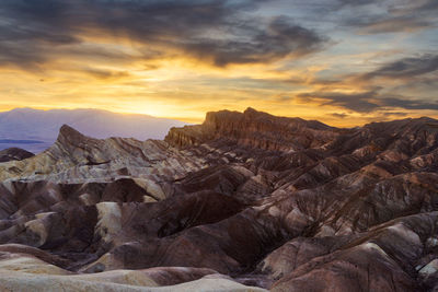 Rock formations at sunset