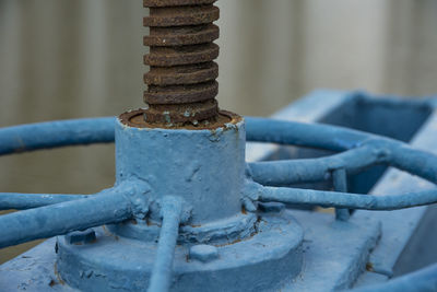 Close-up of rusty machine part