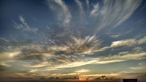 Low angle view of sky at night