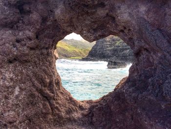 Rock formations in sea