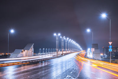 Illuminated city at night