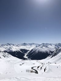 Swiss alps in the winter. beautiful mountain view
