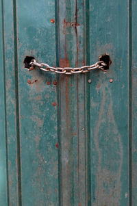 Full frame shot of rusty metal door