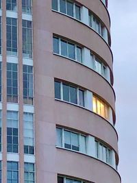 Low angle view of modern building against sky