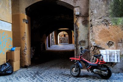 Bicycles in corridor