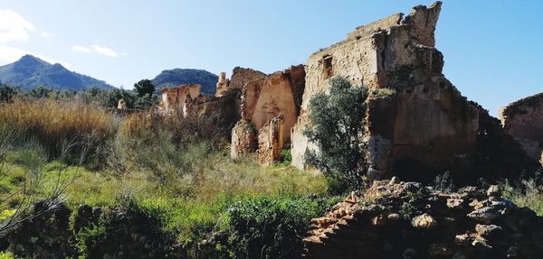 Panoramic shot of old building against sky