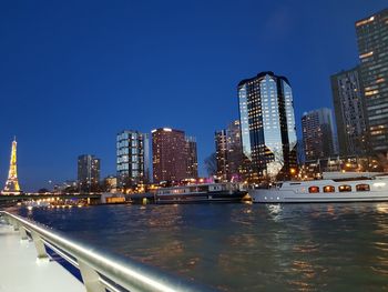 Illuminated city at night
