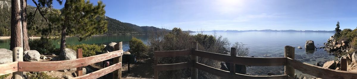 Panoramic view of lake against sky