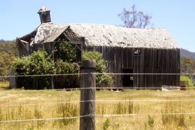 Fence on grassy field