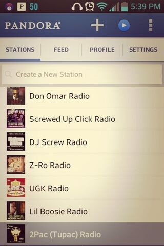 All my Pandora stations