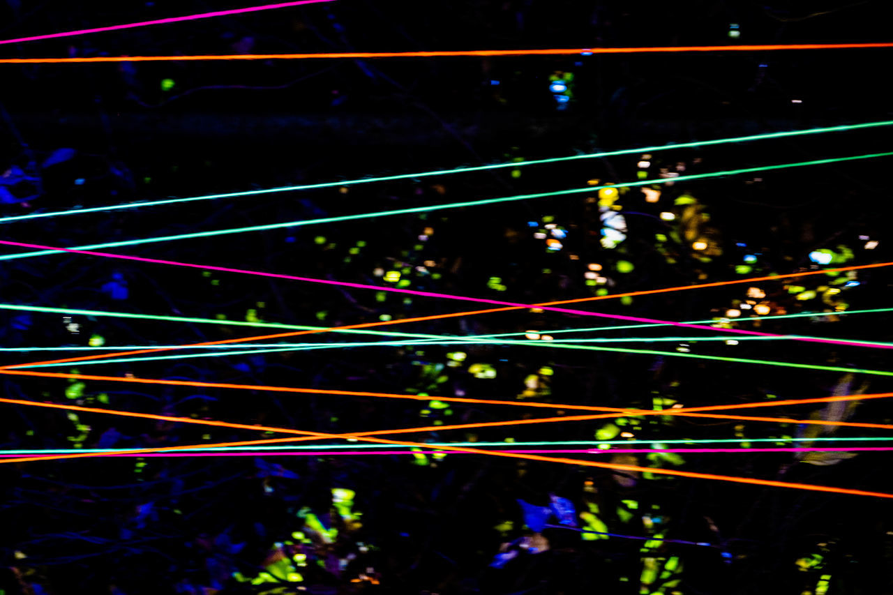 line, no people, multi colored, technology, abstract, light, backgrounds, pattern, illuminated, night, motion, cable, full frame, complexity, nature, light - natural phenomenon